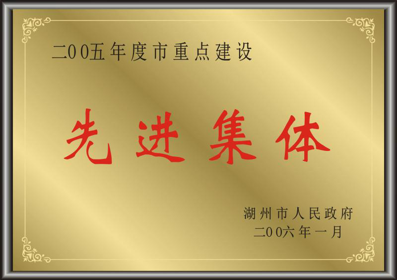 2005年度湖州市重點(diǎn)建設(shè)先進(jìn)集體